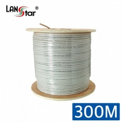 [LANstar] 랜스타 LS-SSTP-CAT.6A-300M / SSTP / 10G / 난연 / 연선 / 300미터 / Gray (CAT6A)